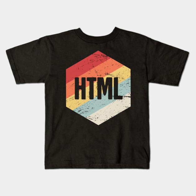 Retro HTML Icon Kids T-Shirt by MeatMan